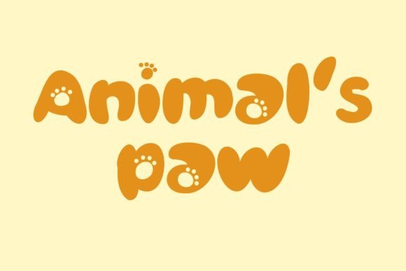 Animal s Paw: The Perfect Cute Chubby Display Font for Your Crafts
