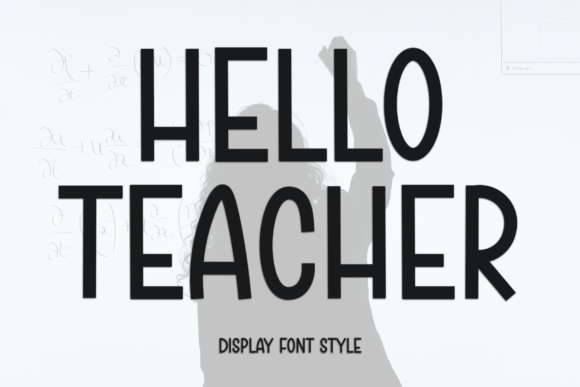 Hello Teacher Typeface: A Festive Display Font for Holiday Branding