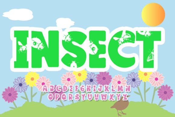 Insect Display Font for Joyful Editorial Projects