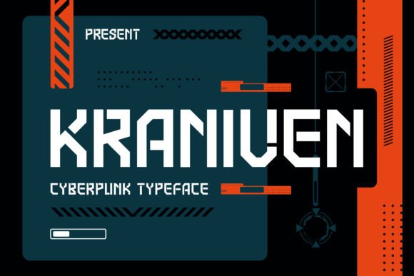 Kraniven: The Cyberpunk Display Font for Bold Maker Brands