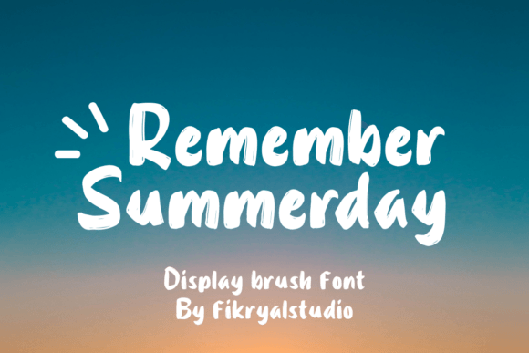 Remember Summerday: A Vibrant Brush Display Font for Creators